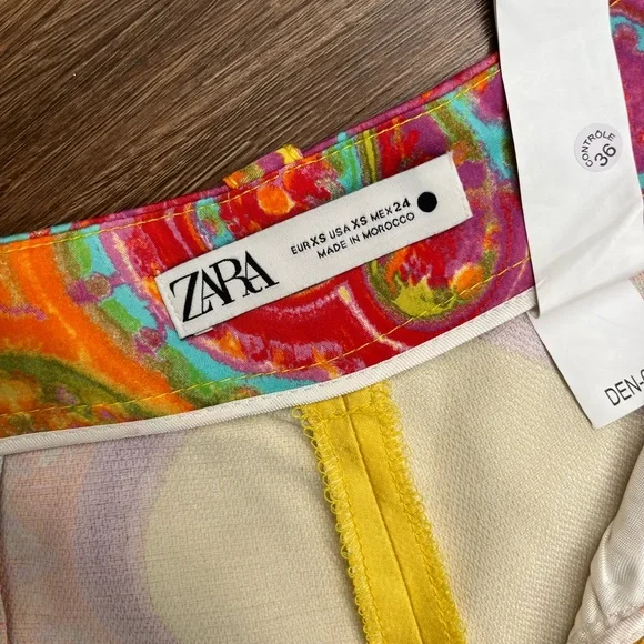 Zara high waisted print shorts - Picture 7 of 9